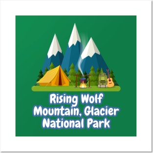 Rising Wolf Mountain, Glacier National Park Posters and Art